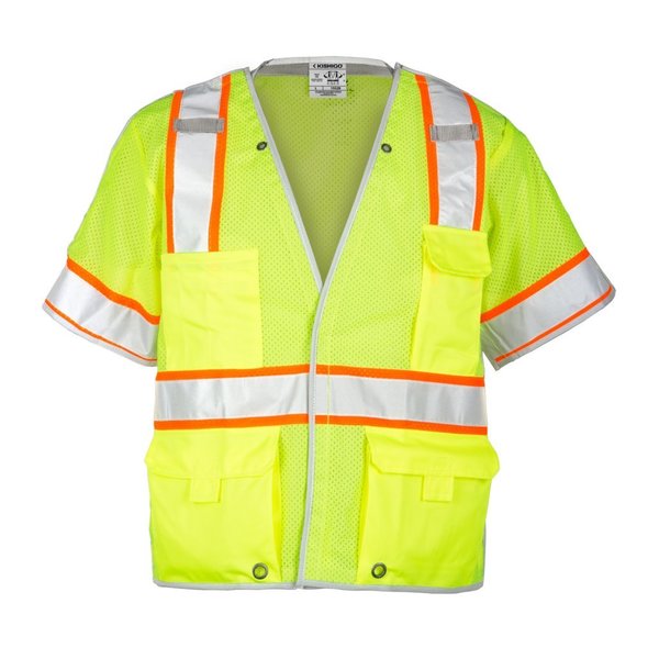 Kishigo Vest, Breakaway, Class 3, Lime, M 1552B-M